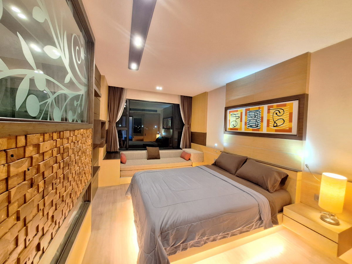 出租豪华现代 1 卧室单元 46 平方米。