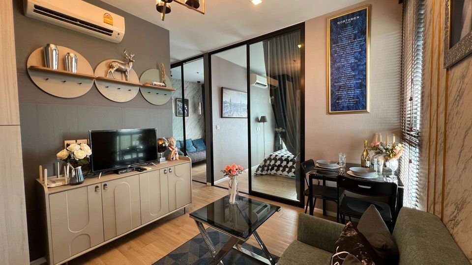 UK01-052 For rent: Notting Hill Condo, Laem Chabang-Sriracha, 30th floor, 35 sq m., 1 bed, 1 living room, 1 multipurpose room, 13,000 baht/month