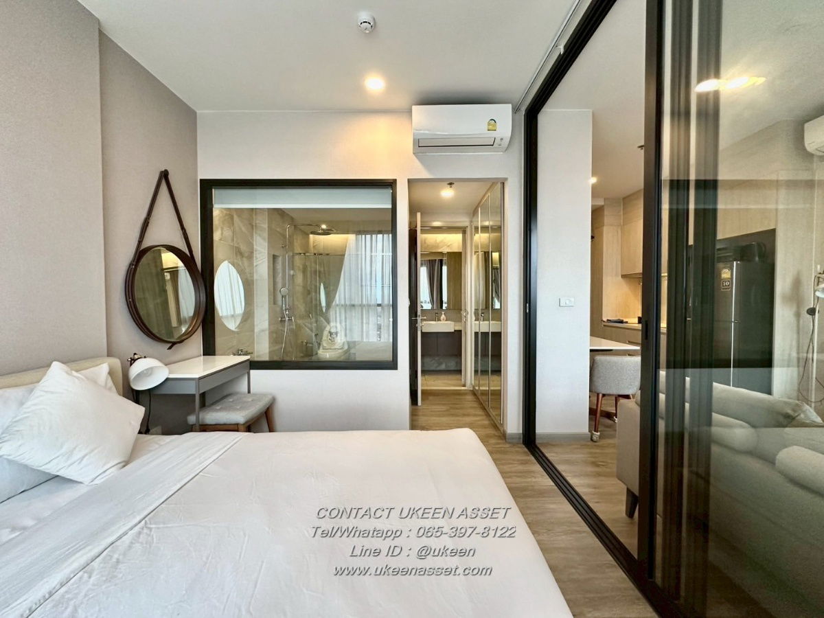 UK01-248 For rent KEEN SRIRACHA , 1 bedroom, 35 sq m., 25th floor, rent 15,000 baht/month **Free cleaning service 2 times a week**