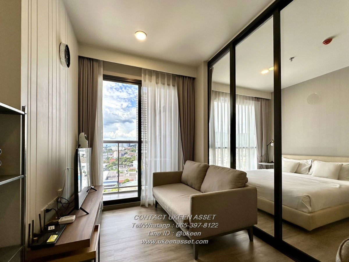 UK01-069 For rent KEEN CENTRE SRIRACHA Condo 16,000 baht/month, 1 year contract, 35 sq m., 9th floor **Free cleaning service 2 times a week**