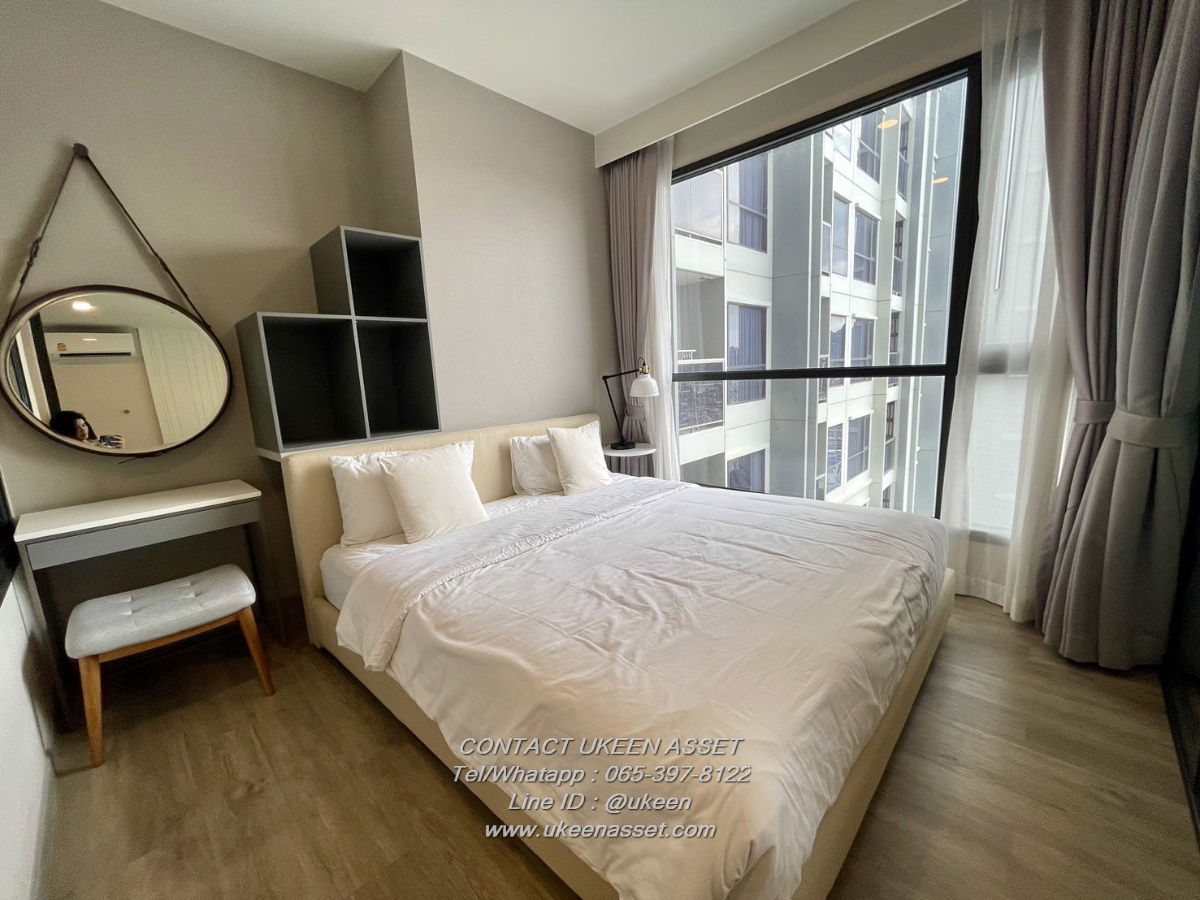 UK01-014Condo for rent KEEN SRIRACHA , 35 sq m., 15,000 baht, 21st floor, fully furnished, free maid service 2 times a week.