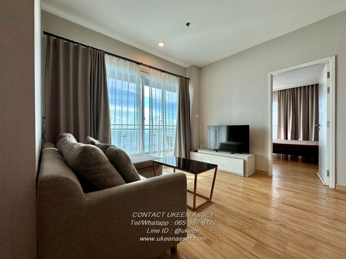 UK01-245 Condo for rent, The Zea Sriracha : 2 bedrooms, 2 bathrooms, 35th floor | 60 sq m. | Sea view as far as the eye can see 25,000 baht/month