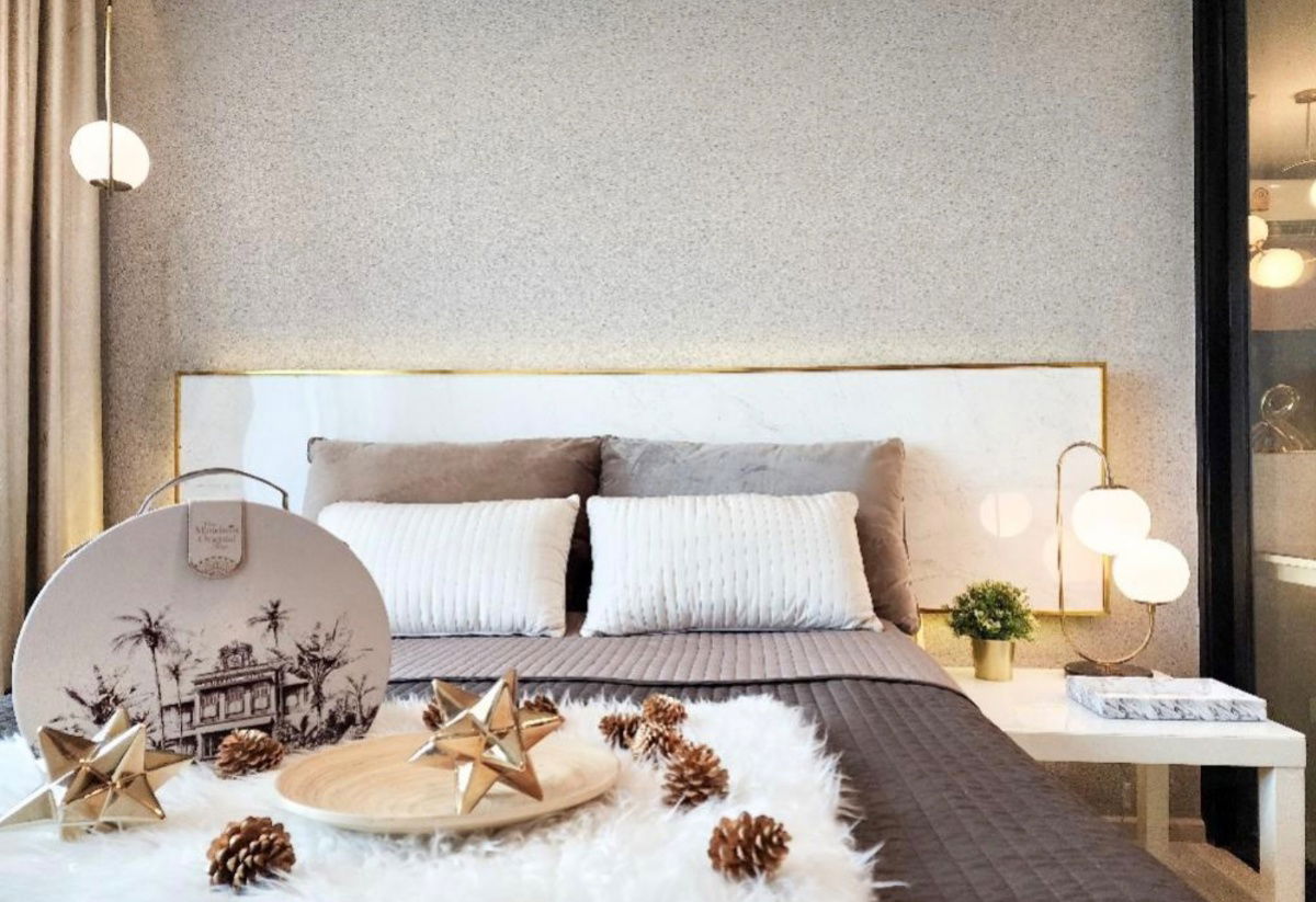 Rent a beautiful Asoke Life, good location, ready to be near MRT Phetchaburi. Interested in Atline.@841qqlnr