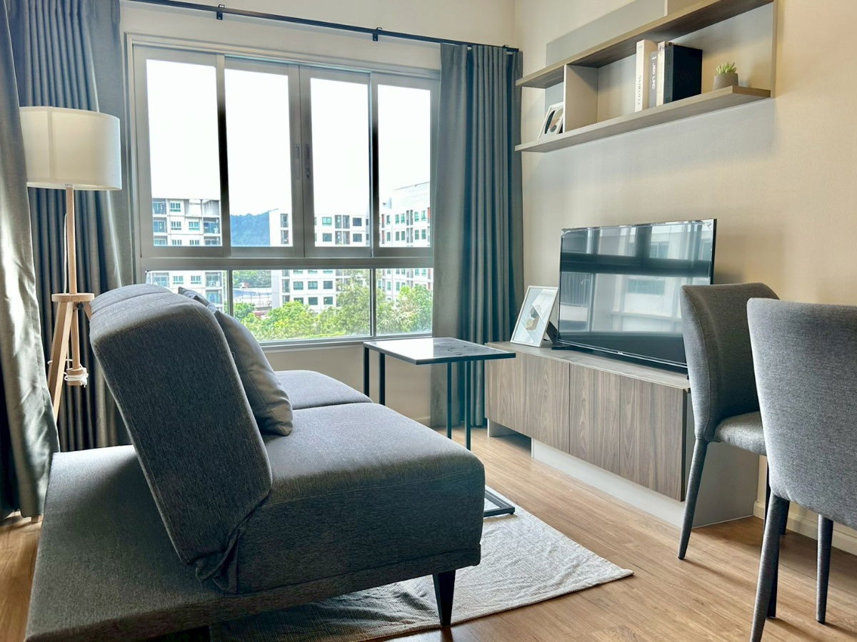UK01-239 Dcondo Bliss  Sriracha, next to Kasetsart University, Sriracha: (Gate 1 only 150 m.) Studio 26 Sqm. 5th floor | Pool view | 7,000 baht/month