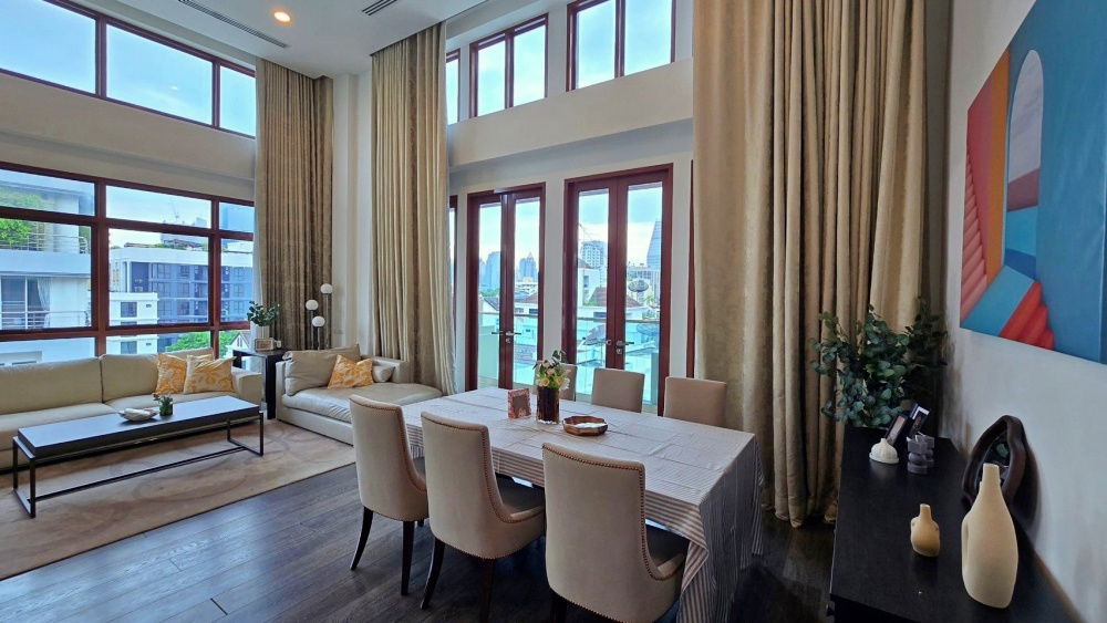 📲@556ryccg ✨3 Bedroom 192.25 sqm Floor7 The Crest Ruamrudee Fully furnished near BTS Ploenchit, All Seasons Place, Central Embassy