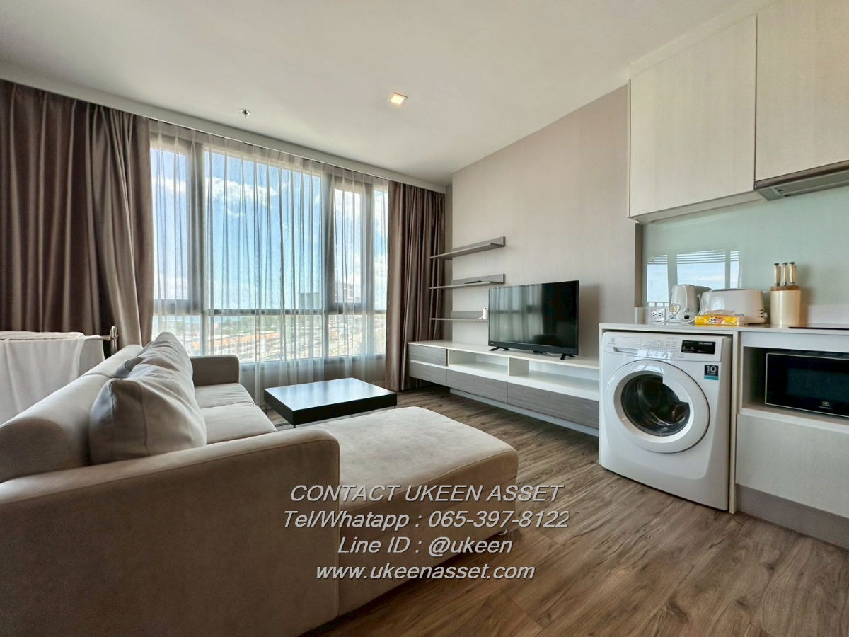 UK01-219 ให้เช่าคอนโด Knightsbridge The Ocean Sriracha: 2 ห้องนอน 2 ห้องน้ำ ขนาด 57 ตรม. เช่าเพียง 25,000 บาท/เดือน