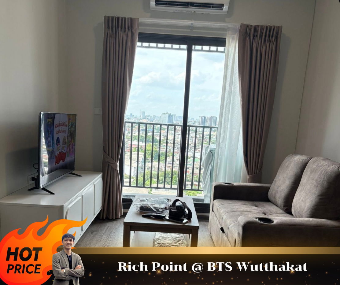 🔥 Rich Point @ BTS Wutthakat🔥Fully furniture , ready to move in //Ask more info LineID:@thirdproperty