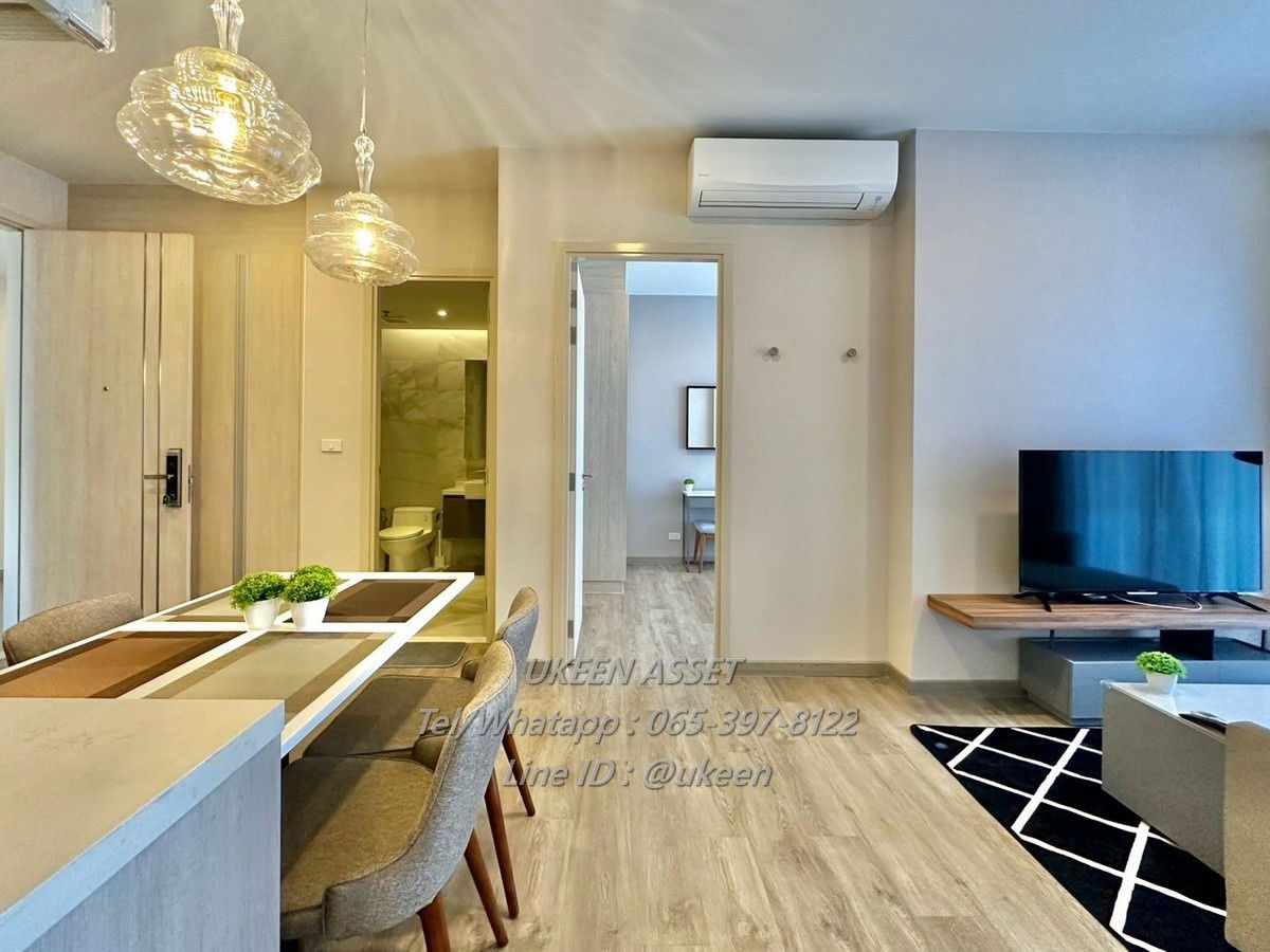 UK01-162 For rent Keen Centre Sriracha : 2 bed, 2 bath, 62 sq m., 34th floor, 40,000 baht/month. Sea view**Free cleaning service 2 times a week**