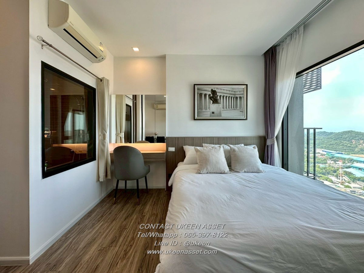 UK01-131 Condo for rent, Knightsbridge The Ocean Sriracha: 1 bedroom, 1 bathroom, size 35 sq m., rent only 10,000 baht/month (1 year contract)