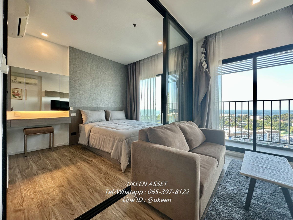 UK01-137 Condo for rent, Knightsbridge Sriracha: 1 bedroom, 35 sq m. | Rent only 10,000 baht/month (1 year contract) Fully furnished