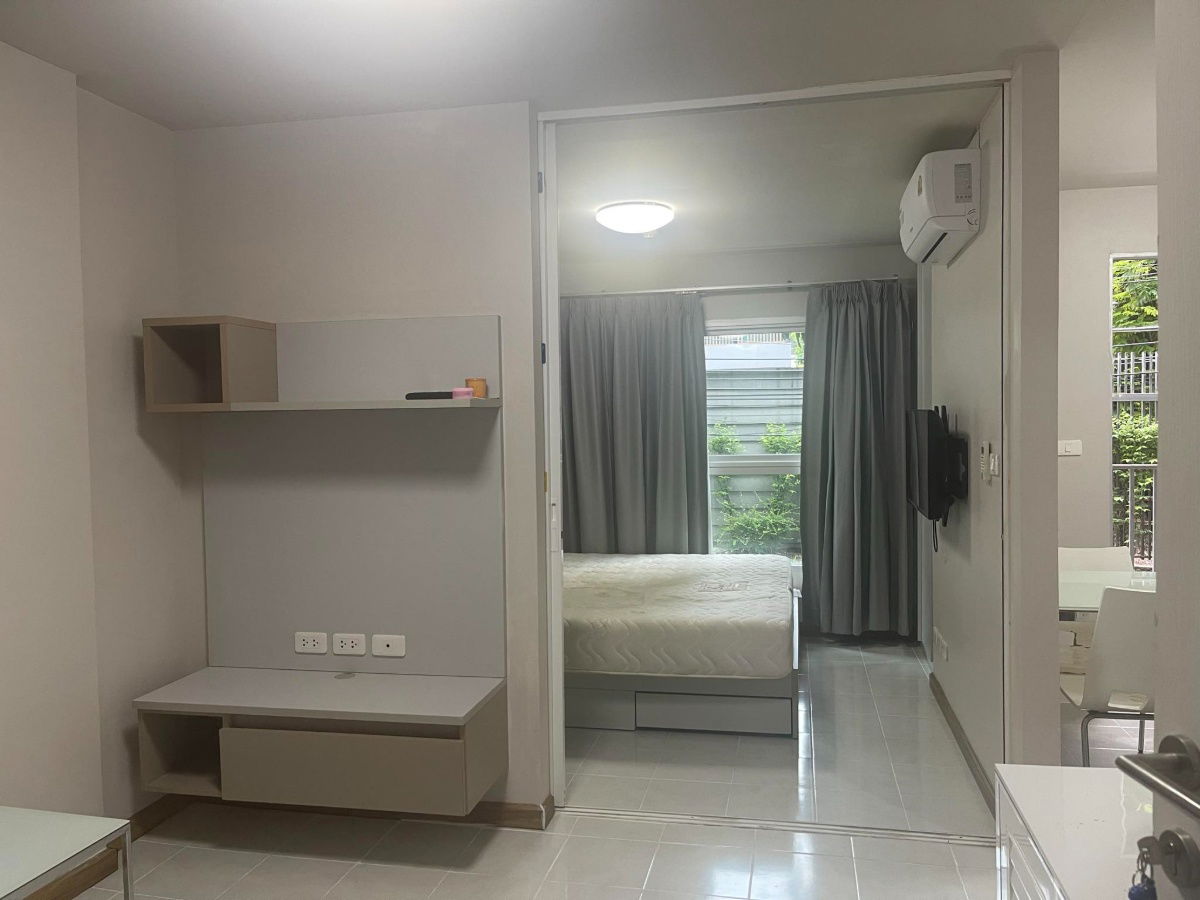 For rent Dcondo Ramkhamhaeng 9 🔥 Hurry to book 🔥 Building E, 1 bedroom, fully furnished + electrical appliances, near Airport Link Ramkhamhaeng