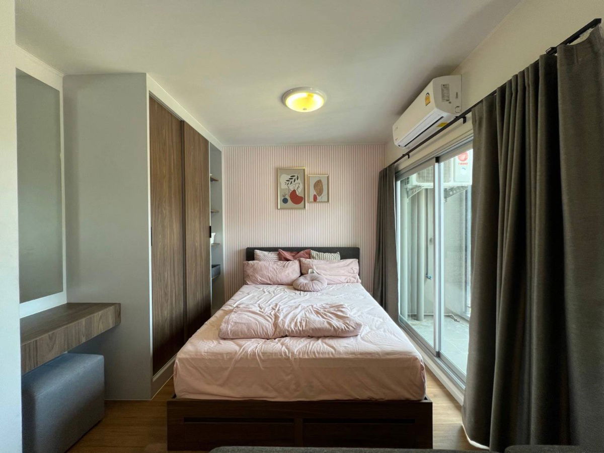 UK01-123 For rent D Condo Bliss Sriracha next to Kasetsart University : 1 bed, 28 sq m., only 6,800 baht/month, next to Sukhumvit main road.