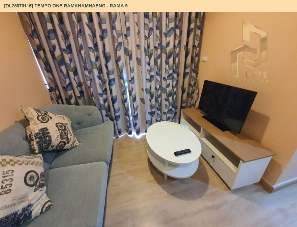 DL25070116 Condo for rent, Tempo One Ramkhamhaeng - Rama 9 near MRT สายสีส้ม, ready to move in, call urgently 0800343450 LineID @655ebbvc
