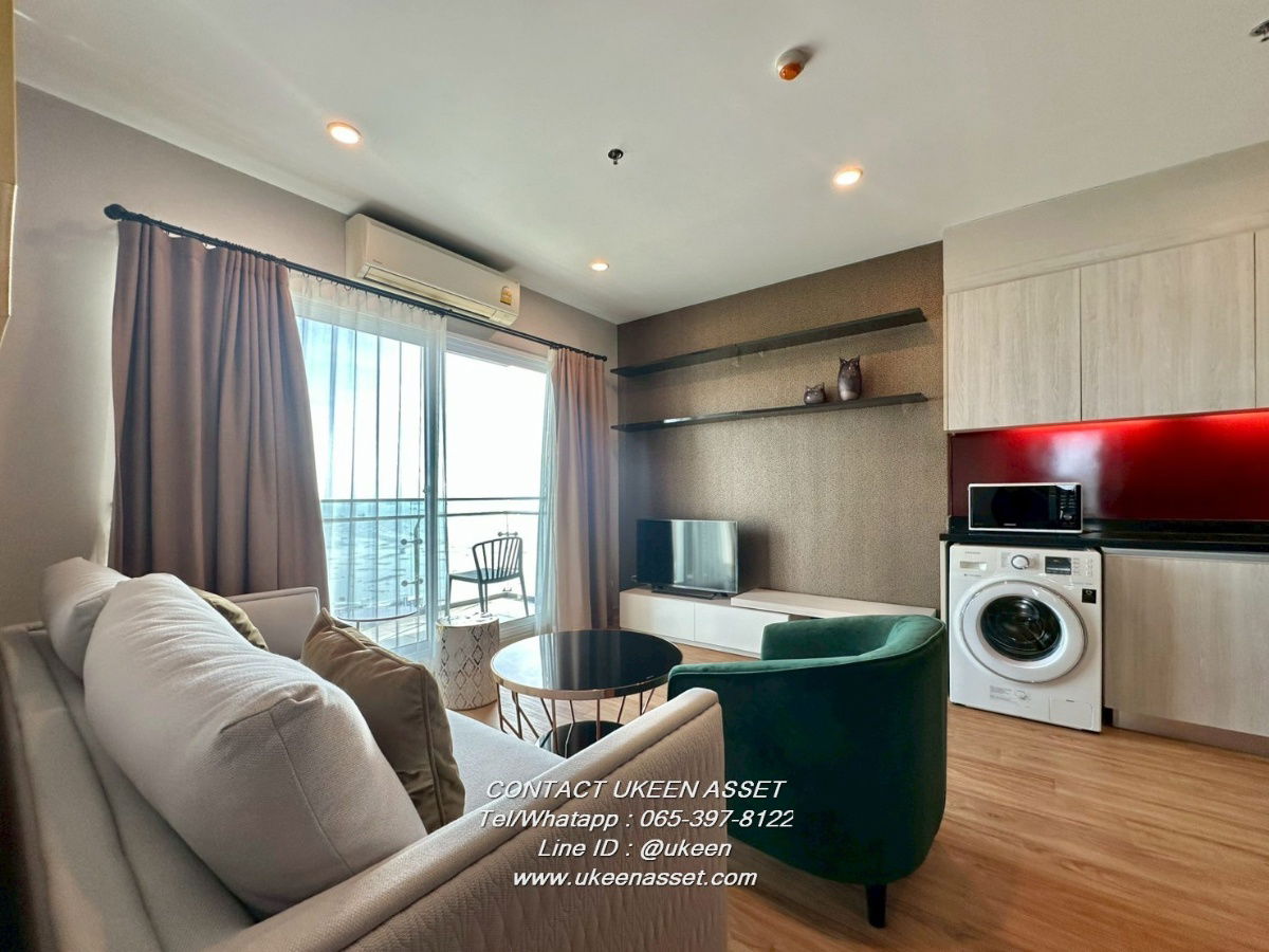 UK01-275 For rent The ZEA Sriracha : 2 bedrooms 25,000 baht/month | 30th floor | Size 70 sq m. Panoramic view