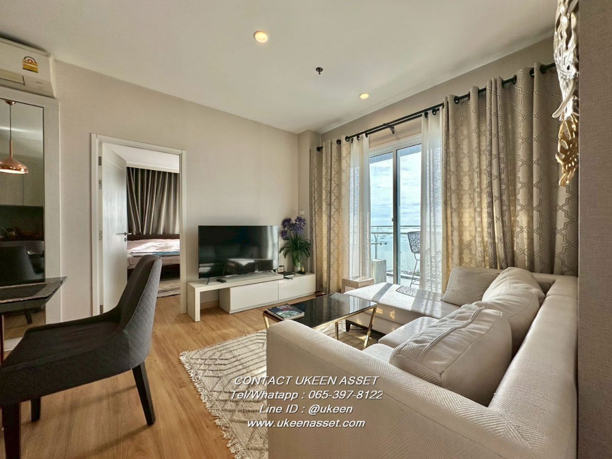 UK01-276 For rent The ZEA Sriracha : 2 bedrooms, 9th floor, size 70 sq m, rental price 27,000 baht | near Central Sriracha, only 10 minutes.