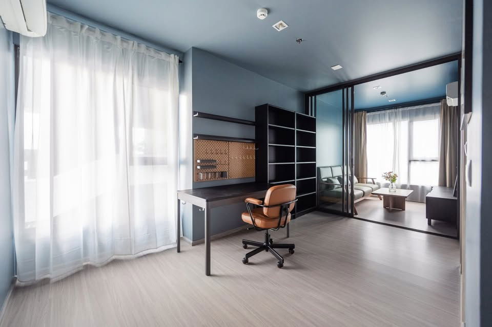 📲Line ID @556ryccg 🏢40 sqm 1 BedroomPlus Floor43 Life Asoke-Rama 9 Fully furnished near Subway MRT Rama9