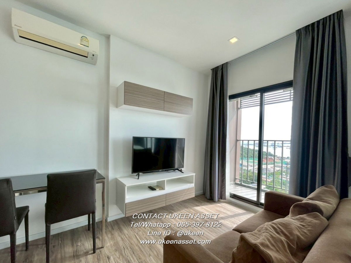 UK01-294 Condo for rent KnightsBridge Sriracha : 1 bedroom 35 sq m. only 10,000/month sea view with bathtub
