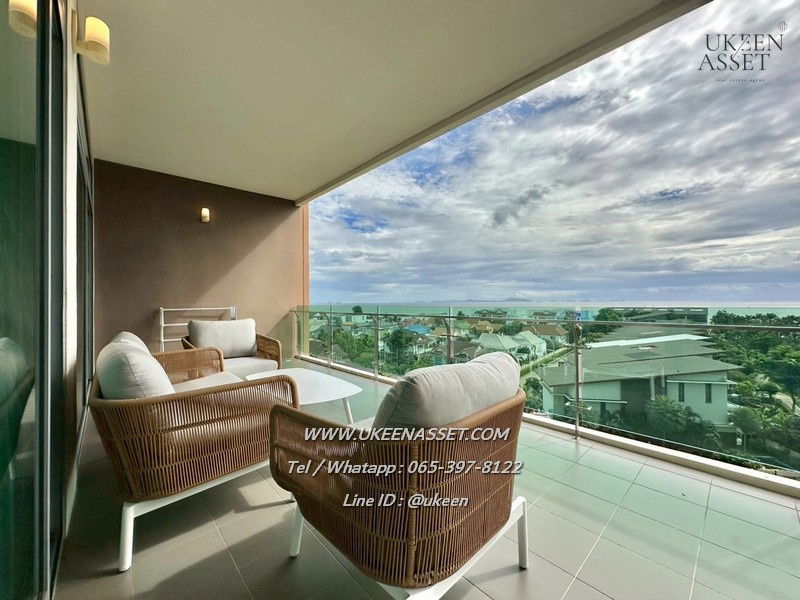 UK01-292 Condo Casalunar Paradiso Sriracha-Bangsaen : 2 bedrooms, 95 sq m., large room, fully furnished, only 35,000/month, very relaxing view