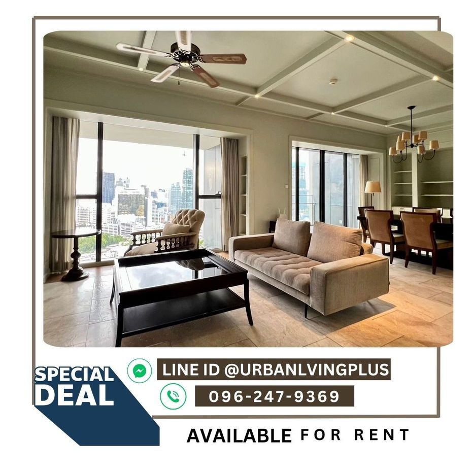 ( U20231222100 ) Tel/Line 096-2479369 , RARE ITEM !! For Rent The Met Sathorn Condo, 3 bedrooms, 4 bathrooms + 1 maidroom🧹 197 Sq.M. High floor💥💥