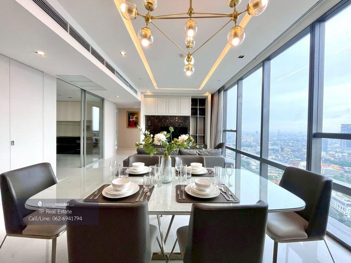The Bangkok Sathorn (for rent) 2 Bed 2 Bath. Usable area 125 sqm (Ready to move in) Close to BTS Surasak *Rental fee 130,000 THB per month #CODE0157