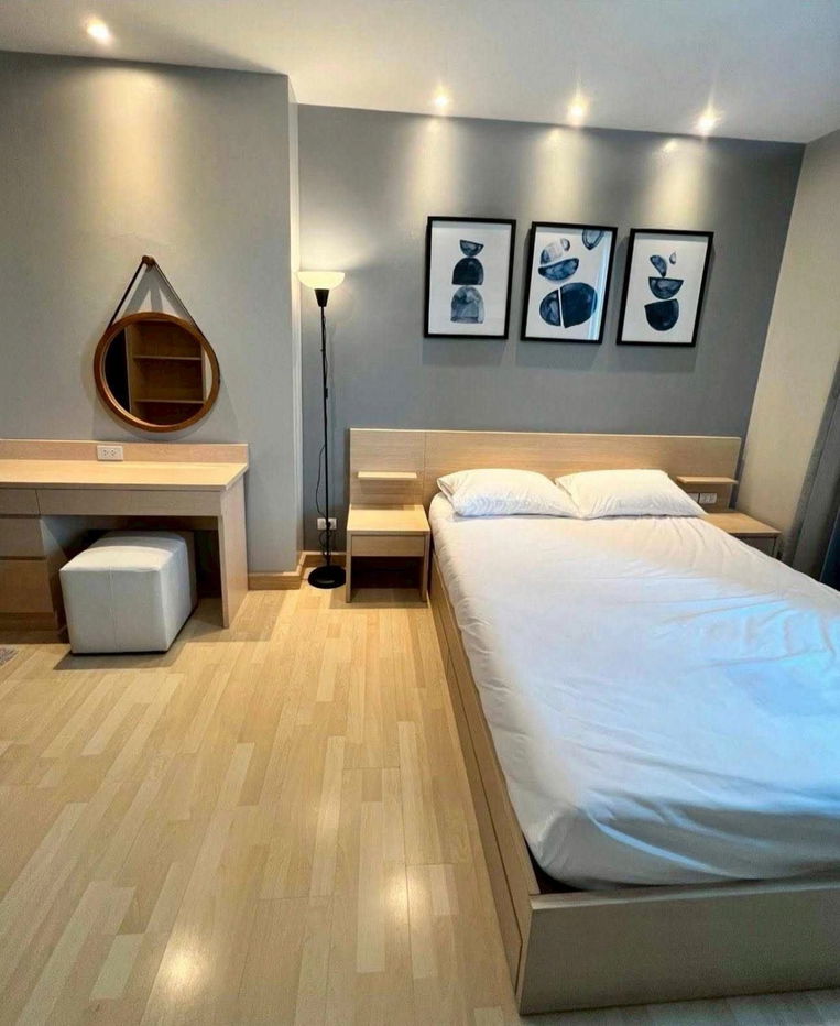 P1081 Rhythm Ratchada Condo for rent, beautifully decorated room, fully furnished + electrical appliances, ready to move in immediately.