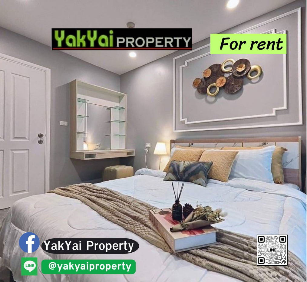 for rent iCondo Sukhumvit 103 ready to move in 🏢 Beautiful room, good price, prime location near BTS Udomsuk 🚆 Fully furnished, ready to move in.