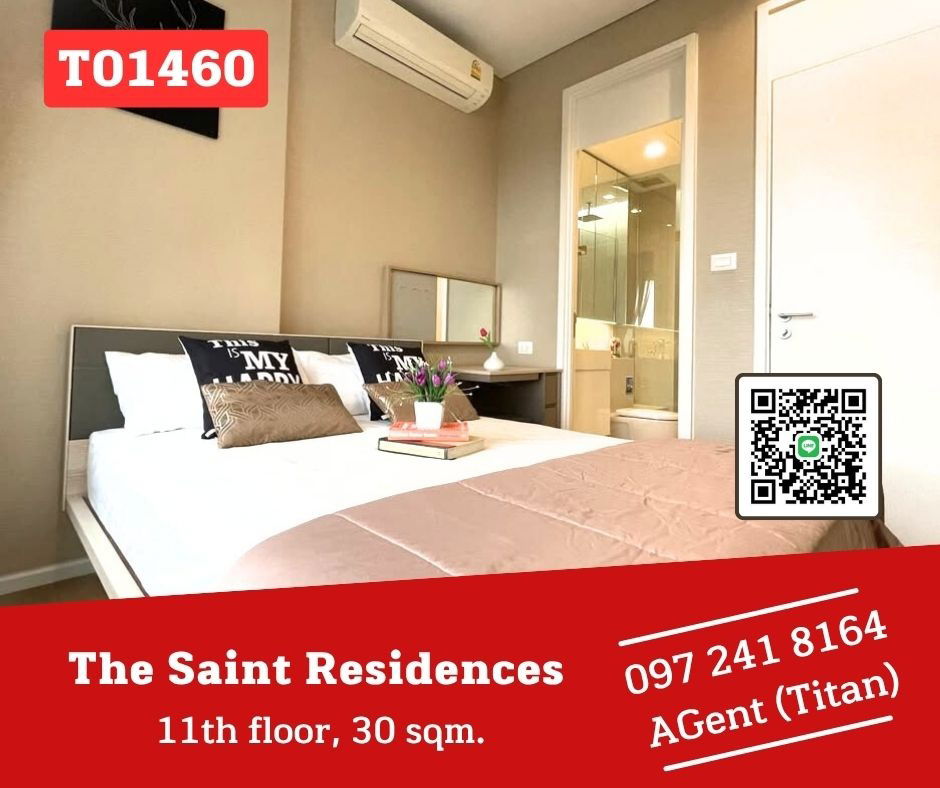 🎉  The Saint Residences 🎉 Beautiful new room, pool view and Chatuchak Park, complete with the appointment first (T01460)