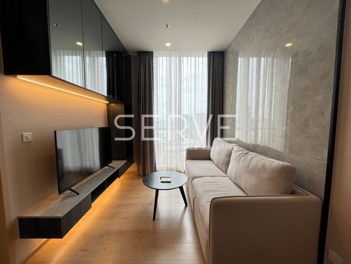 🔥25K🔥- 1 Bed 33.5 sq.m. High Fl. 25+ Close to BTS Asok and MRT Sukhumvit 550 m. at Noble BE19 Condo / For Rent