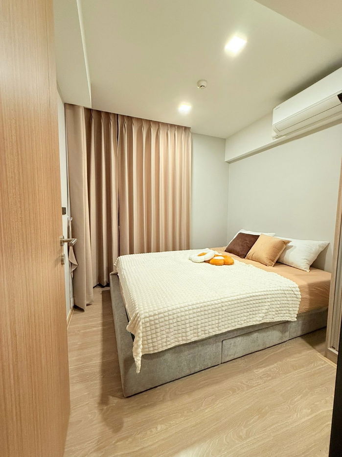 P10190 Condo for rent The Moment Ratchada19, near MRT Ratchada, beautifully decorated room with washing machine, special price.