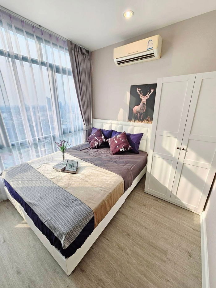 P1099 for Metro Sky Bangsue-Prachachuen, 2 bedrooms, next to the red sky train, very beautiful room, fully furnished, ready to move in immediately.