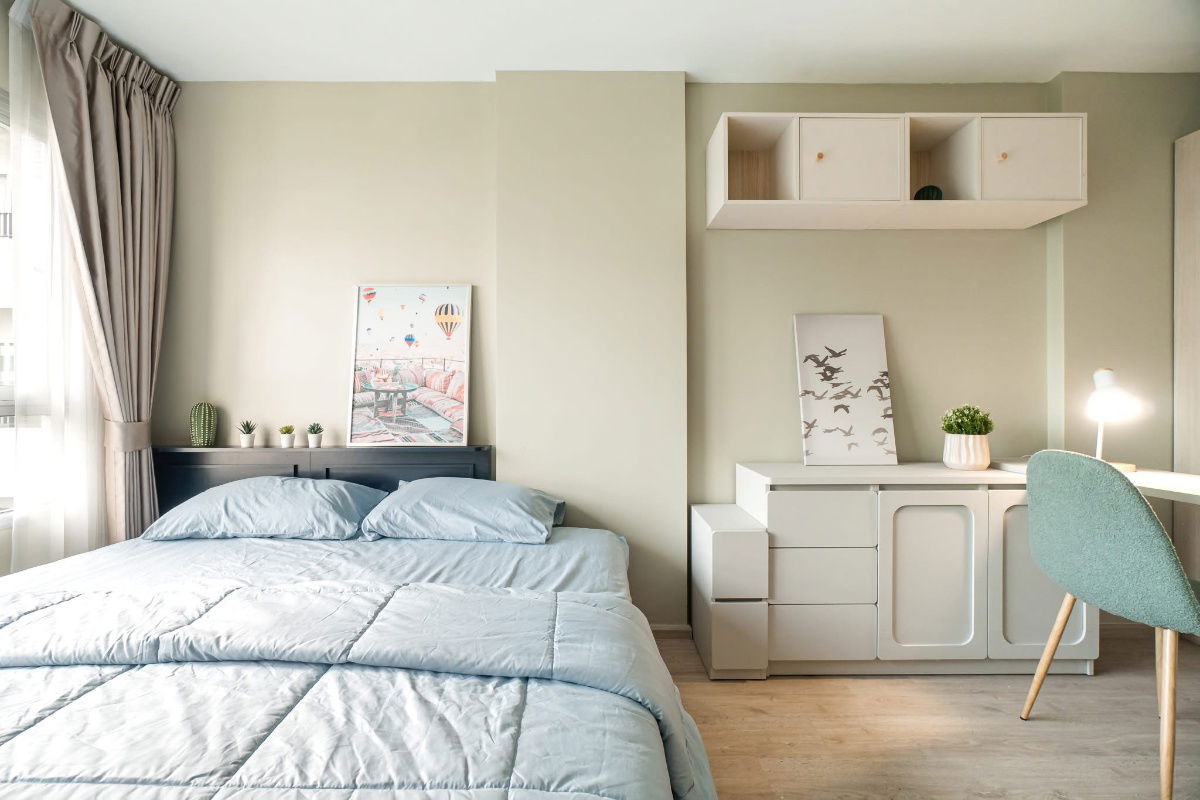 P1107 ให้เช่าคอนโด เอลลิโอ เดล เรย์ ห้องมุม วิวสระน้ำ ห้องตกแต่งสวยงาม เฟอร์ฯครบ เครื่องซักผ้า พร้อมเข้าอยู่ได้ทันที