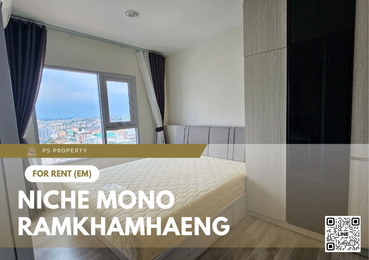 For rent 📍 Niche Mono Ramkhamhaeng 📍 Fully furnished and equipped with electrical appliances, near The Mall