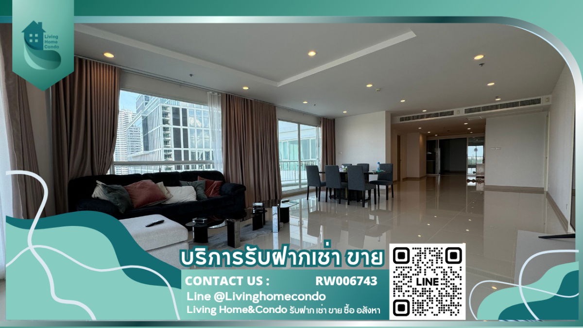 Luxury Condo for Rent, Supalai Riva Grande, High Floor Unit, Full Chao Phraya River View, Near Terminal 21, Central Rama 3 - RW006743
