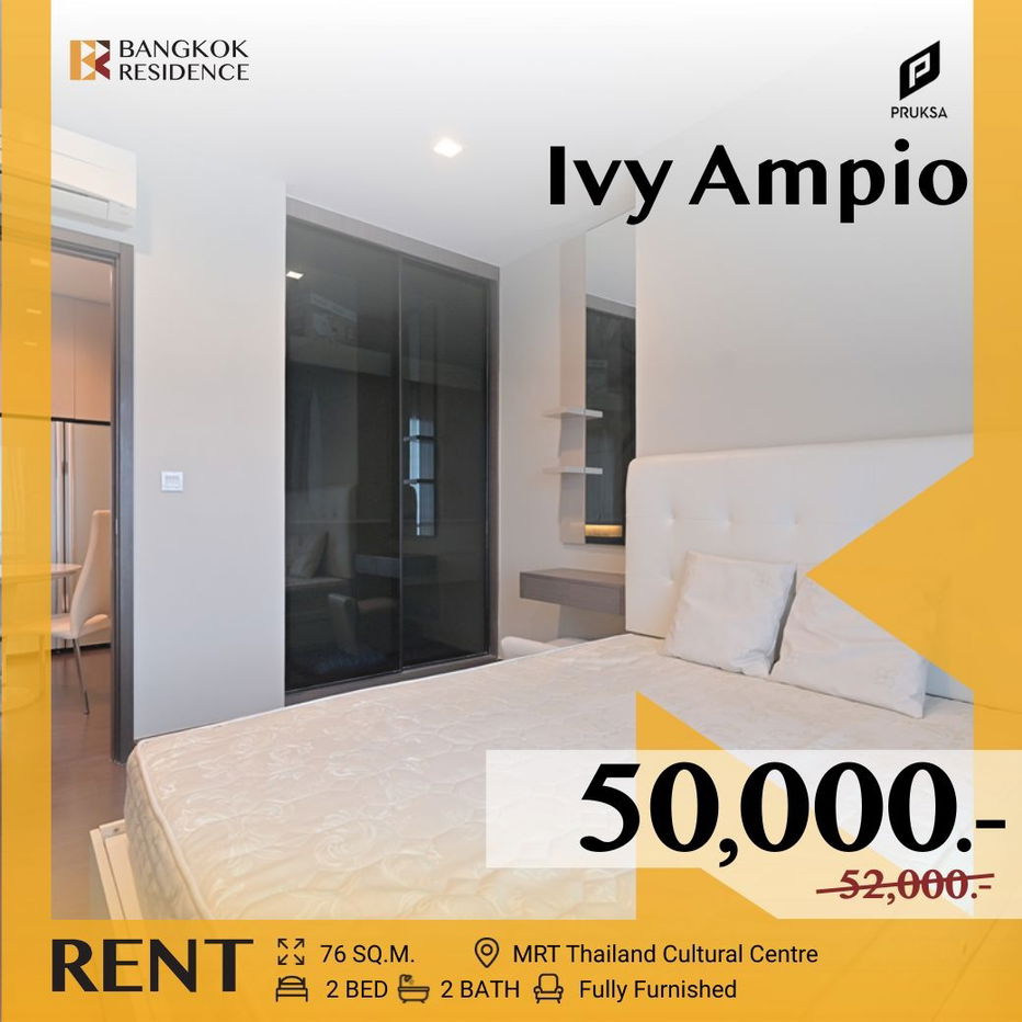 Ivy Ampio 💫 Great Value, Convenient for All Lifestyles, Near MRT Thailand Cultural Centre