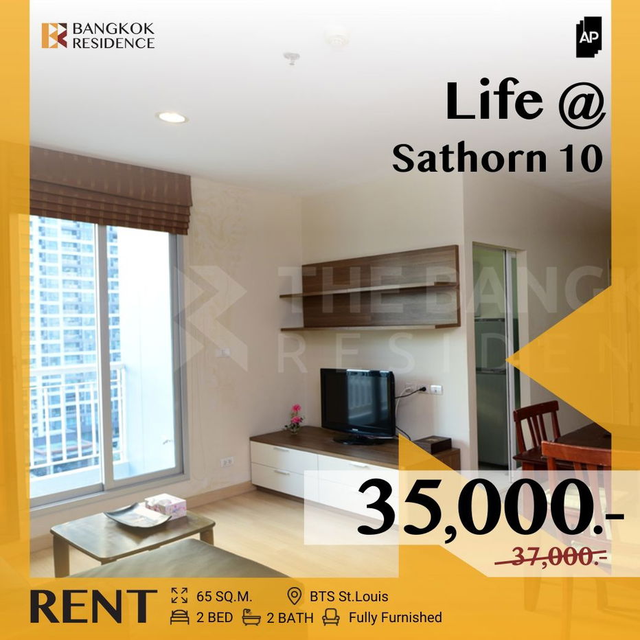 Life@Sathorn 10 🌟 High-potential Location, Not as Expensive as You Think, Near BTS Saint Louis