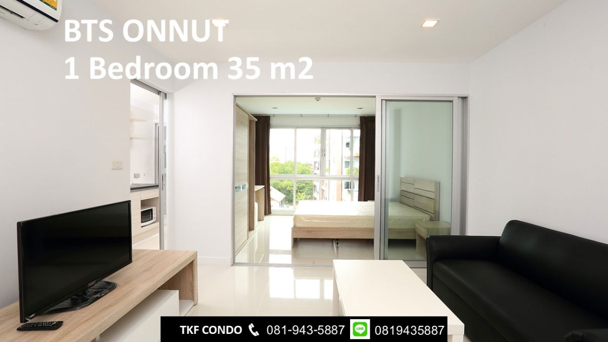 TKF Condo Sukhumvit 52 Room for Rent Near BTS OnNut 35 Sqm