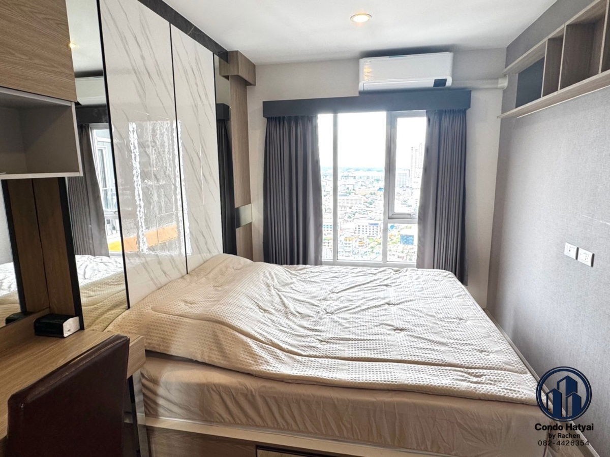 Plus Connect Hatyai, 1 bedroom, 26th floor, 35 sq m, beautifully decorated, ready to move in, 15,000 baht.