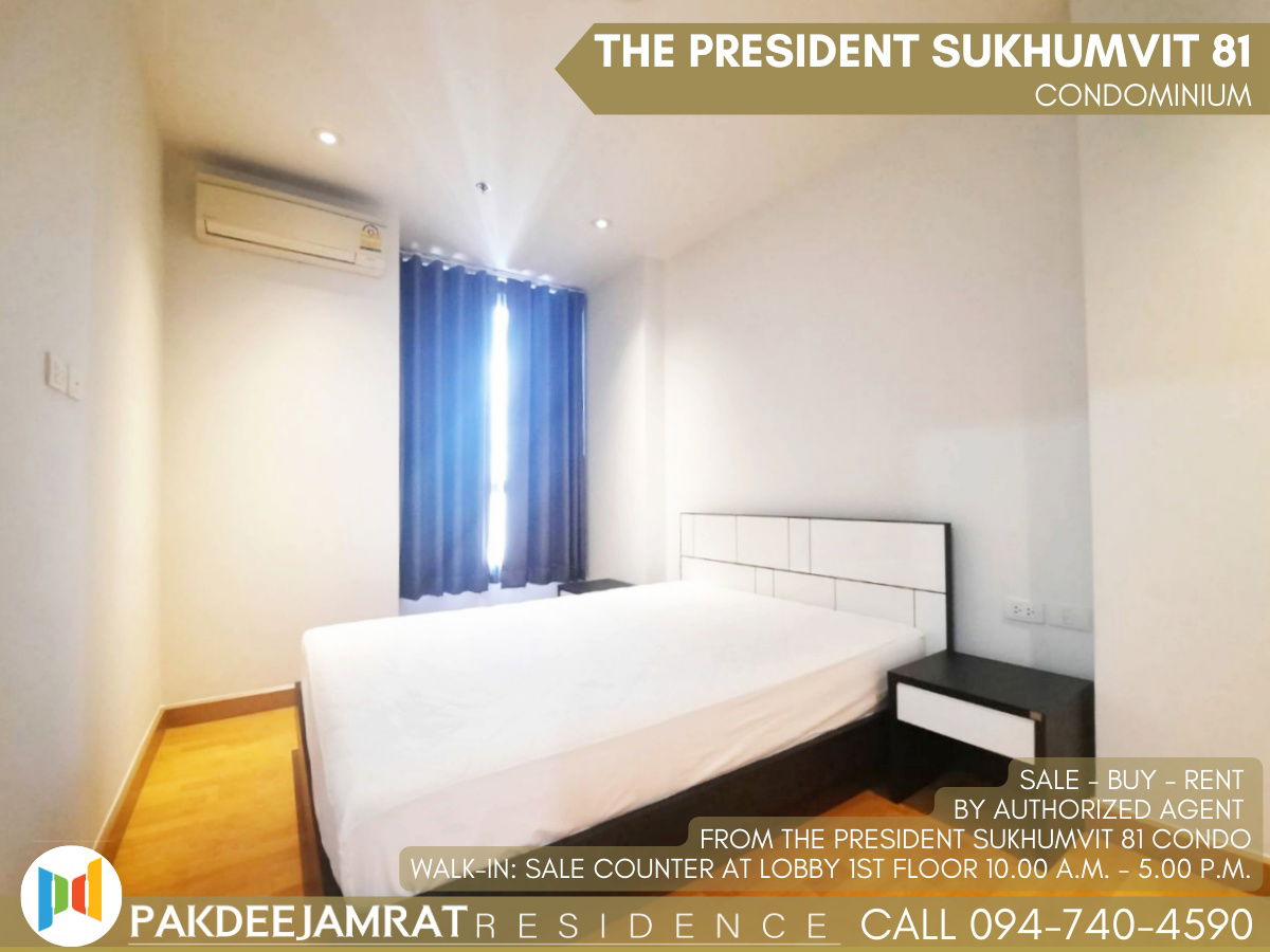 The President Sukhumvit 81 ငှားရန်ရှိသော 1 အိပ်ခန်း 1 ရေချိုးခန်း အကျယ်အဝန်း 35 sq.m.