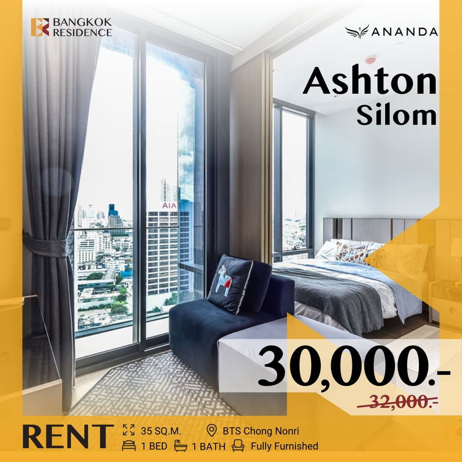 Ashton Silom 🌟 Beautiful & Great Price Unit, Popular condo 💸Near  BTS Chongnonsi