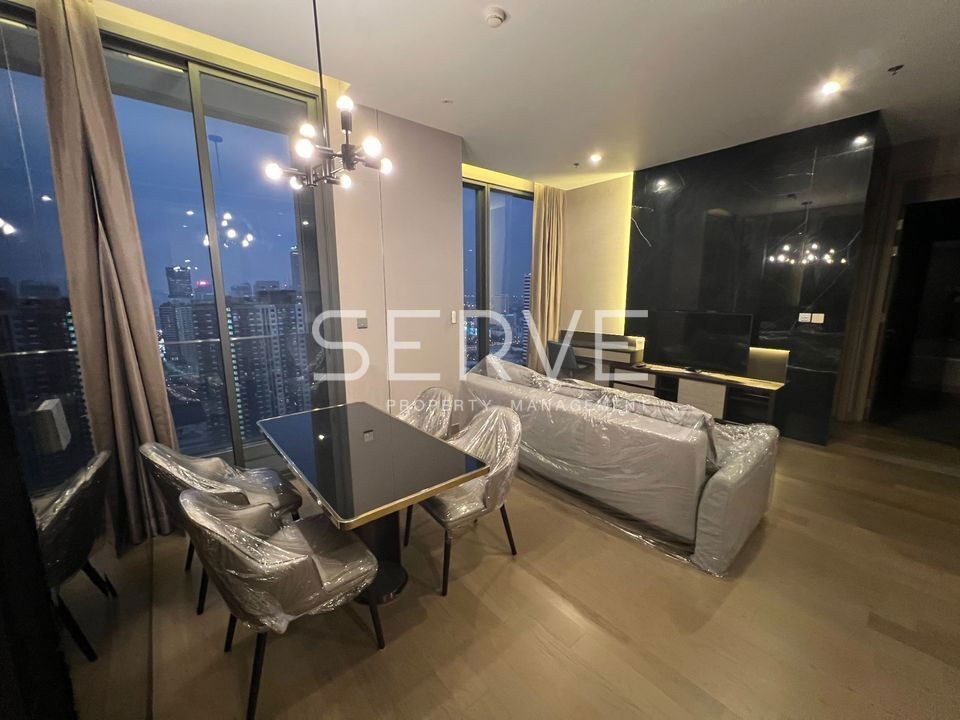 Luxury Style 2 Beds  with Bathtub Super High Fl. Unit at Asoke - Phetchaburi District MRT Phetchaburi @ The Esse at Singha Complex