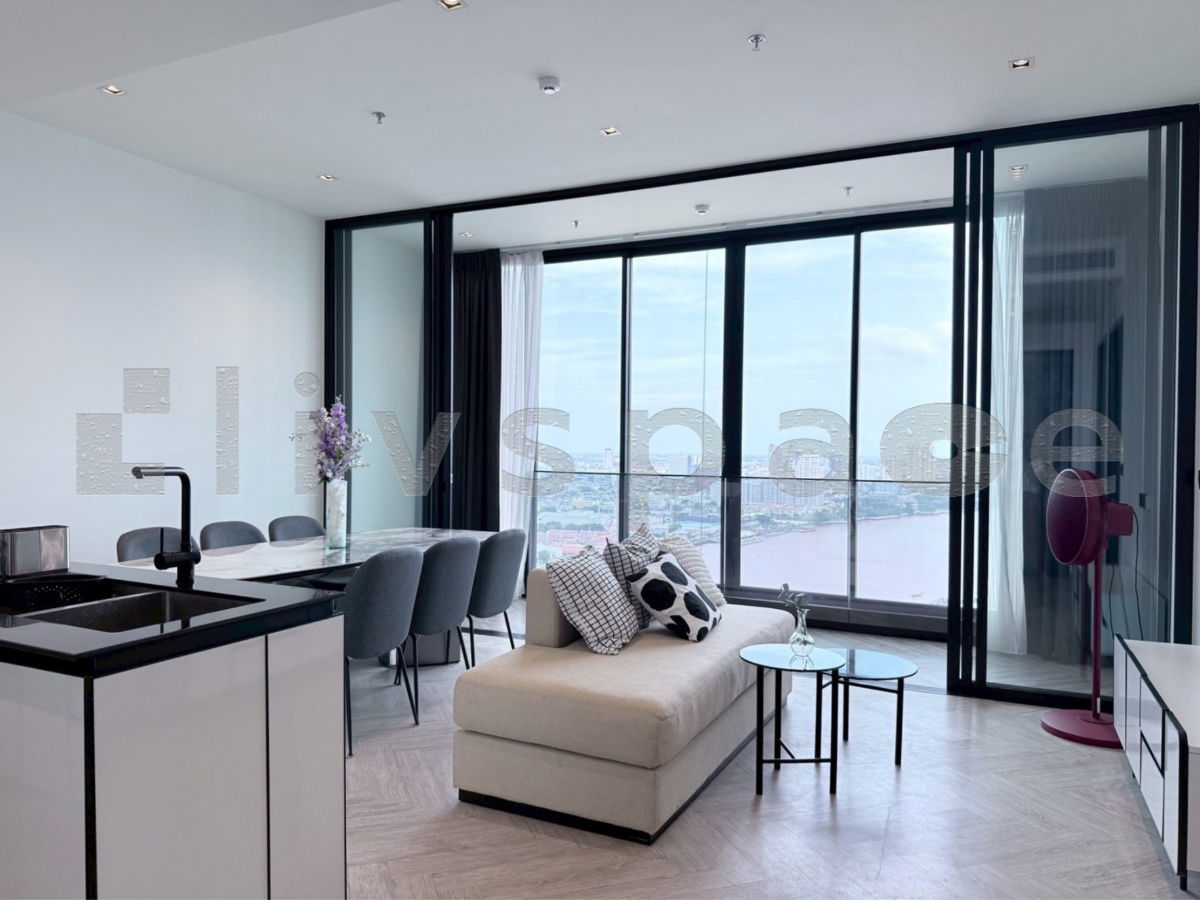 [L250804045] For Rent Chapter Charoennakhon Riverside| 2 Bedroom | Size 78 sq.m. | Special Price | Ready to Move In