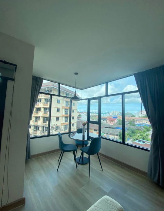 For rent  (The Indeed Condo Kaset Sriracha), 2 bedrooms, 42 sq m., 5th floor, behind Kasetsart University, Sriracha, 12,000B./month.