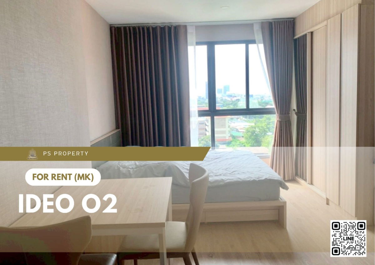 For rent ✨ IDEO O2 ✨ near BTS Bangna, fully furnished and equipped with appliances