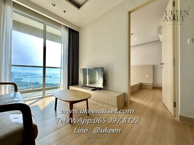 UK01-086 Beautiful condo ready to move in Yuu Condo Sriracha : 1 bedroom 45 sq.m. Full sea view Fully furnished | 20,000 baht/month