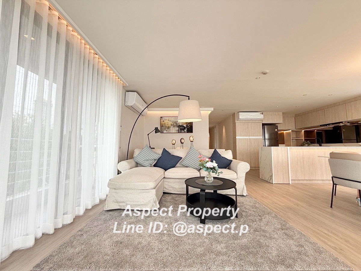 Condo for rent, 3 bedrooms, 157 sq m., next to the sea, newly renovated