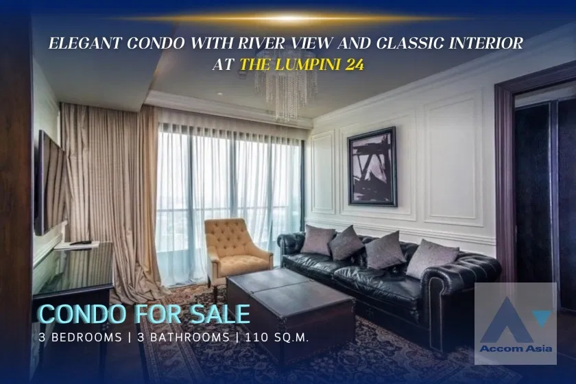 🔼🔽 AccomA 📩  Elegant condo with river view and classic interior (AA19096)