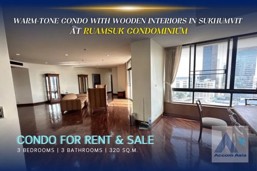 🔼🔽 AccomA 📩 Warm-tone condo with wooden interiors in Sukhumvit (AA29995)