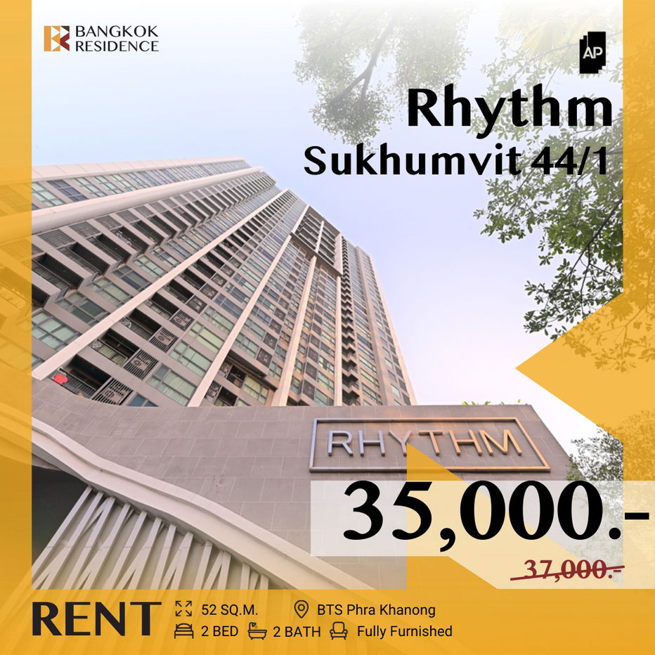 Rhythm Sukhumvit 44/1 💫Condo in CBD, Below Market Price 📌Near BTS Phra Khanong
