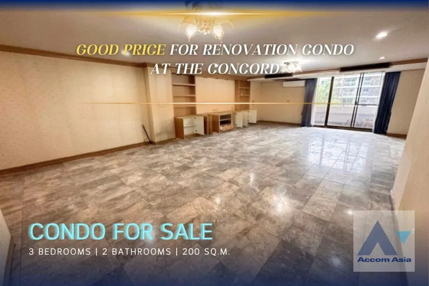 🔼🔽 AccomA 📩 Good deal for renovation Bangkok near BTS Asok - MRT Sukhumvit at The Concord (13002307)