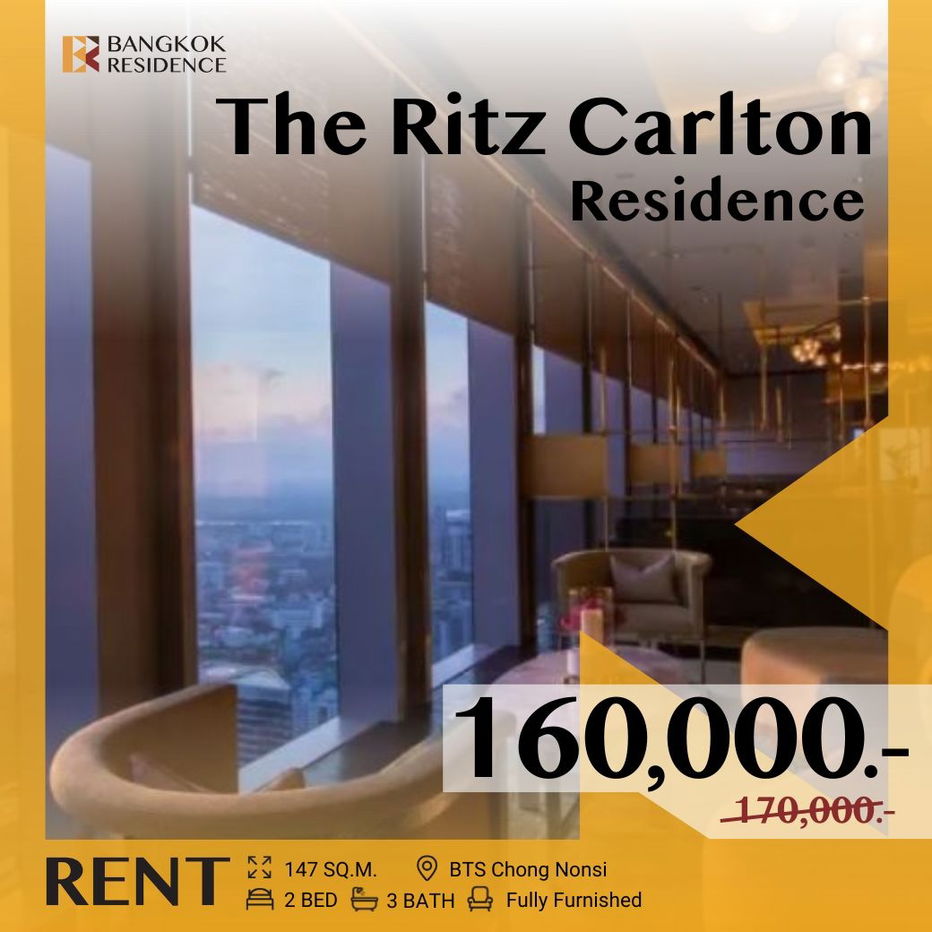 The Ritz Carlton Residence ✨ Stunning room with premium-quality materials💎 Near BTS Chong Nonsi